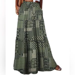 Casual High Waist Maxi Skirt 3017